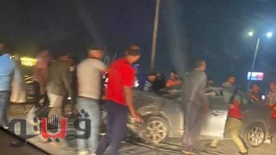 إصابة 4 أشخاص في حادث سير بطريق 