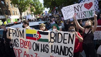 مظاهرات في أمريكا مؤيدة للفلسطينيين تناشد بايدن بالتوقف عن دعم إسرائيل
