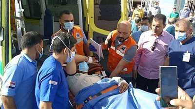 مستشفى العريش تستقبل ثالث حالة من مصابي قطاع غزة