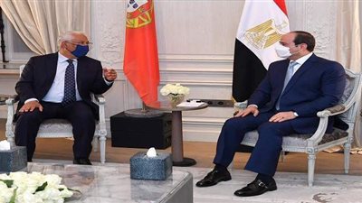 تفاصيل مباحثات السيسي ورئيس وزراء البرتغال بباريس | فيديو