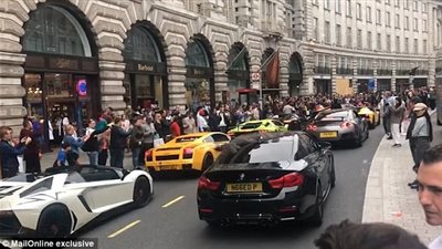 سيارات الأغنياء تغلق شوارع لندن (فيديو وصور)