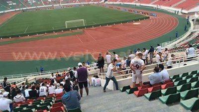 الوايت نايتس داخل ملعب مولاي عبد الله قبل لقاء الزمالك والوداد