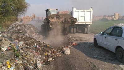 حملة لإزالة القمامة ورفع المخلفات بالخصوص في القليوبية
