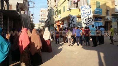 الإرهابية تنظم مسيرة بدمياط الجديدة