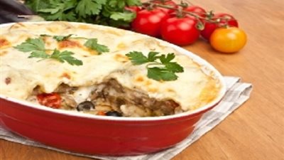 طاجن الباذنجان بالزبادي والبقدونس على طريقة الشيف سلمى