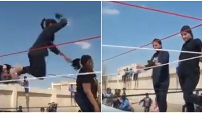 منظم مصارعة المدارس: الفيديو المتداول منذ عامين