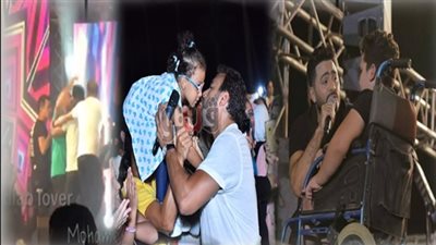 مشاهد واقعية من إنسانية نجوم الطرب مع جمهورهم.. عمرو دياب يضرب بودي جارد منعوا لقاءه بمعجب.. تامر حسني يلبي طلب طفل قعيد.. ورامي صبري يترك خشبة المسرح ليقبل يد طفلة ويحتضن آخر (فيديو وصور)