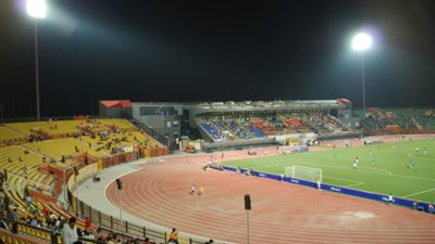 أتوبيس الأهلي يصل ملعب الإنتاج الحربي بالسلام