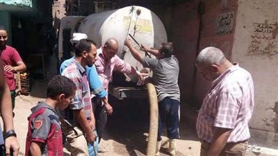 انقطاع المياه عن الهرم ثلاثة أيام بسبب كسر ماسورة (صور)