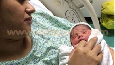 الصور الأولى لمولودة جورج وسوف من زوجته الثانية