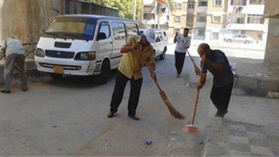 حملة نظافة بحي فيصل في السويس