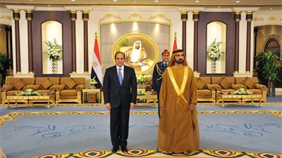 انطلاق مباحثات السيسي وبن راشد في دبي