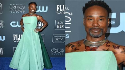 بيلي بورتر يثير الجدل بإطلالته النسائية في حفل Critics Choice | صور