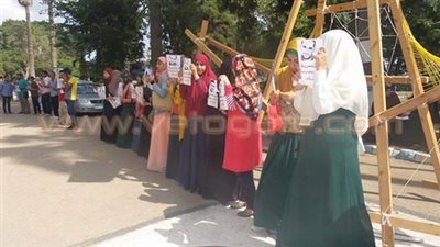 مظاهرات محدودة لطلاب الإرهابية بجامعة الإسكندرية