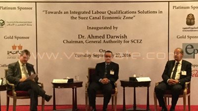 «درويش» يشرح مزايا المنطقة الاقتصادية أمام رجال الأعمال الإنجليز