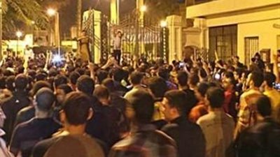 مظاهرة لطلاب «الإرهابية» بالمدينة الجامعية بالمنيا تنديدا بمقتل زميلهم