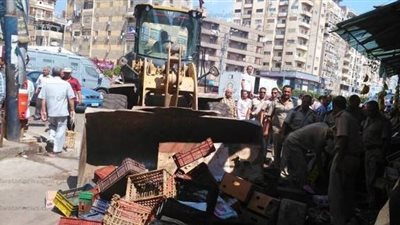 إزالة 3204 مخالفات إشغالات من شوارع طلخا بالدقهلية