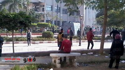 بالصور.. الأمن يفرق مسيرة لطلاب الجماعة الإرهابية بجامعة الزقازيق