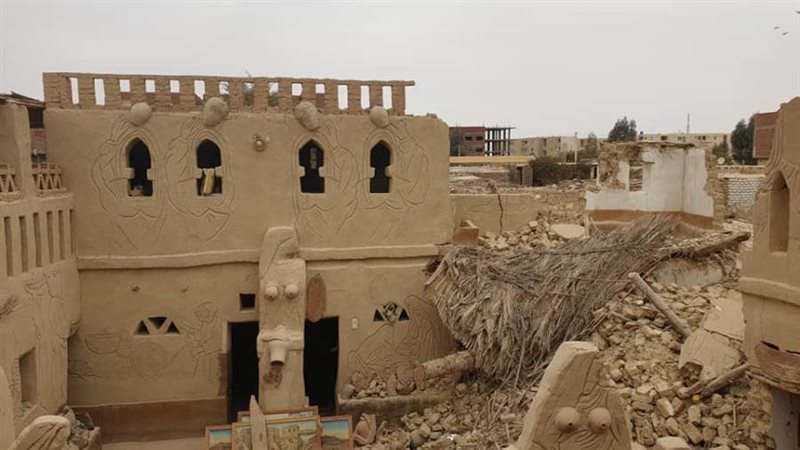 جانب من المتحف المنهار