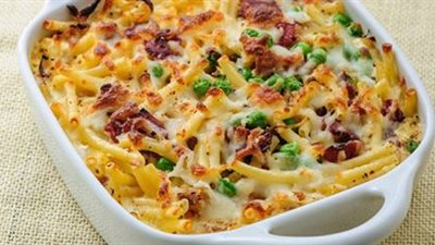 مكرونة بشاميل بالفاصوليا من مطبخ بسمة السباعى