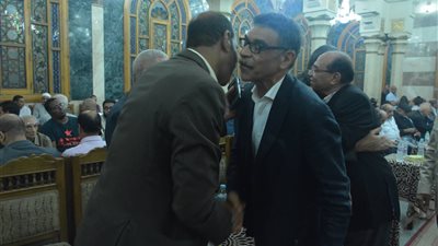 عمر مروان وضياء رشوان وفخري عبد النور في عزاء حسين عبد الرازق (صور)