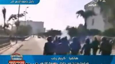 بالفيديو.. هدوء بجامعة الأزهر وانتشار قوات الأمن