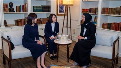 نورة الكعبي تستقبل سيدة اليابان الأولى