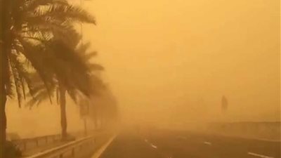 إغلاق طريق «أبو سمبل - أسوان» بسبب عاصفة ترابية