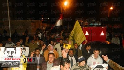 مسيرة ليلية للجماعة الإرهابية ببرج العرب بـ