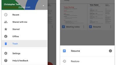 تحديث جديد لمستندات جوجل يتيح استعادة الملفات المحذوفة