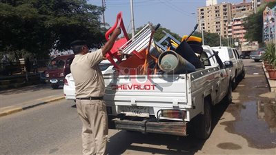 بالصور.. رفع 200 حالة إشغال طريق من شوارع بنها