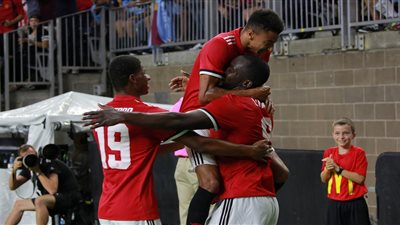 لوكاكو وراشفورد في هجوم مان يونايتد أمام بالاس بالبريمرليج