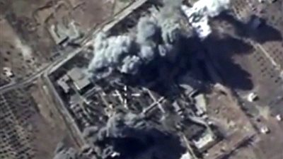 بالفيديو والصور.. لحظة قصف روسيا لعناصر «داعش» في سوريا