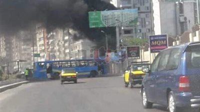 اندلاع حريق في جراج أتوبيسات بالإسكندرية (صور)