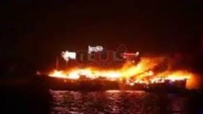 السيطرة على حريق هائل نشب داخل مركب بالجيزة