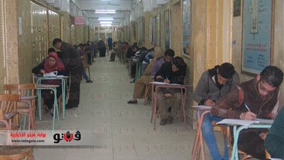 بالصور.. جامعة طنطا تواصل امتحانات نصف العام