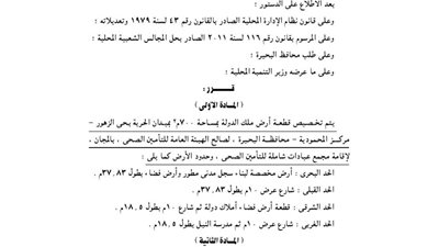 تخصيص 700م بحي الزهور بالبحيرة لإقامة مجمع عيادات شاملة للتأمين الصحي