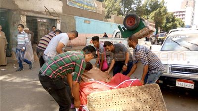 حملة لرفع الإشغالات بميدان المؤسسة في شبرا الخيمة