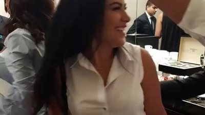 صبا مبارك تنشر فيديو من كواليس التحكيم لجائزة الإيمي العالمية