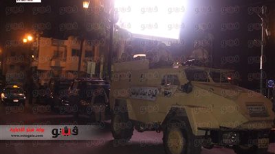 مدرعات القوات المسلحة تجوب شوارع دمياط لتأمين احتفالات الأقباط