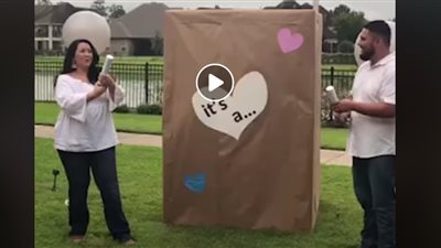 أغرب طريقة للكشف عن نوع الجنين (فيديو)
