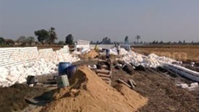 إزالة 14 حالة تعدٍ على الأراضي الزراعية بالزقازيق