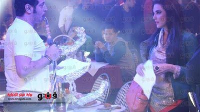 أول صورة لمصطفى شعبان ودرة فى كواليس