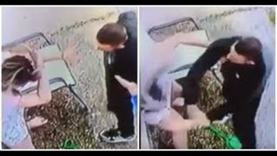 لحظة اعتداء رجل على امرأة بالضرب المبرح.. ورد فعل ابنها (فيديو)