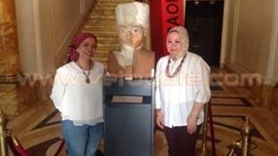 بالصور.. «حتشبسوت» تزين مدخل متحف الإسكندرية القومى