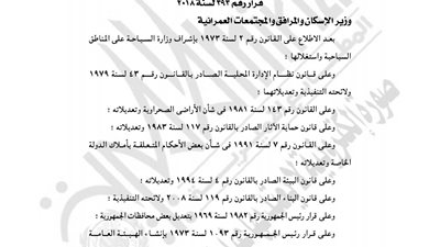 «الإسكان» تعتمد تخطيط 28 قرية ومدينتين بـ 4 محافظات