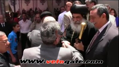 بالفيديو.. مدير أمن المنوفية يزور المطرانية ويقدم التهانى للأقباط