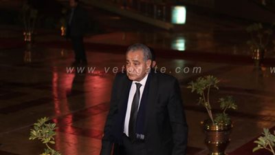 مروان والمصيلحي والتلاوي في عزاء نجل مايا مرسي بمسجد المشير| صور