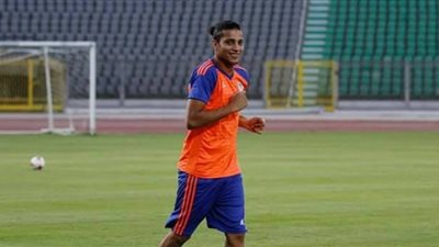 مران منفرد لإسلام صلاح في تدريب المصري استعدادا للمقاصة