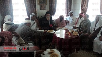 بالصور.. شيوخ بدو جنوب سيناء يهنئون الأقباط بعيد القيامة